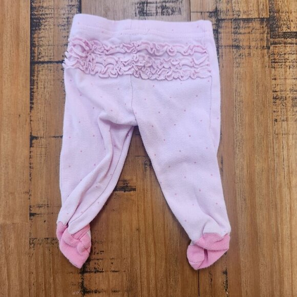 BUNDLE (5) Baby Girl Pants Footies Pink Purple Clothing Bundle NB 0-3 Months - Picture 5 of 13